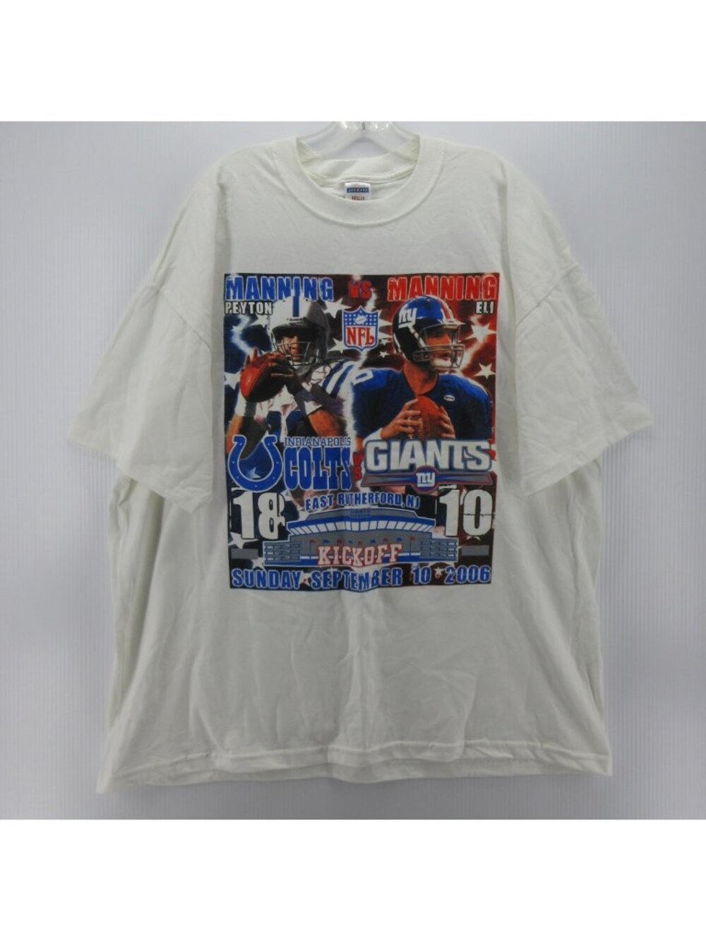 VTG Peyton Manning Indianapolis Colts Shirt XXL Eli New York Giants Y2K